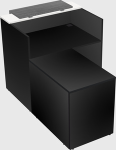 L-shaped modular reception