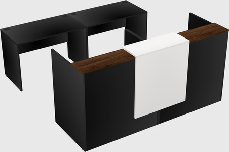 Shared u-shaped reception desks