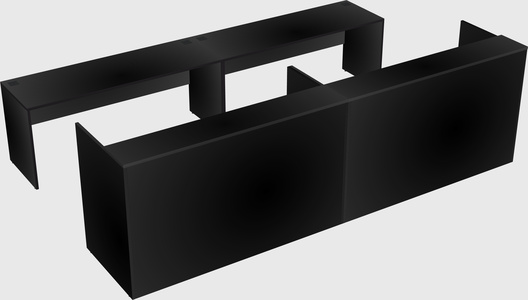 Shared u-shaped reception desks