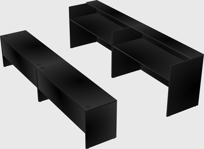 Shared u-shaped reception desks
