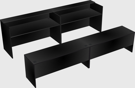 Shared u-shaped reception desks