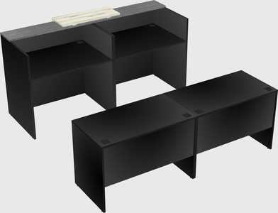 Shared u-shaped reception desks
