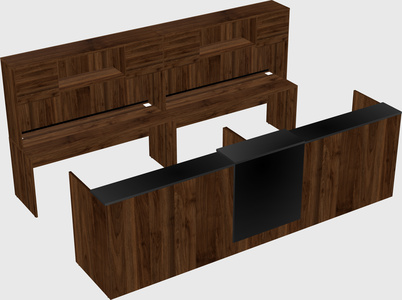 Shared u-shaped reception desks