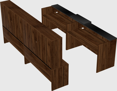 Shared u-shaped reception desks