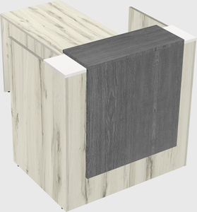 L-shaped modular reception