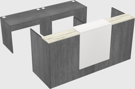 Shared u-shaped reception desks