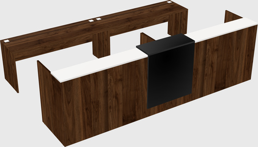 Shared u-shaped reception desks