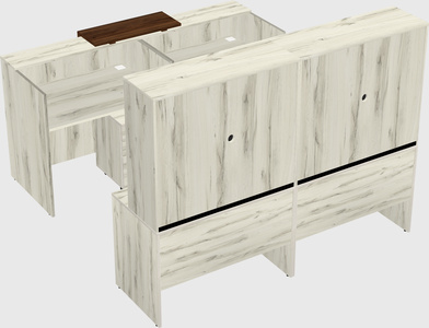 Shared u-shaped reception desks