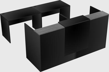 Shared u-shaped reception desks