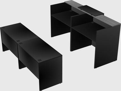 Shared u-shaped reception desks