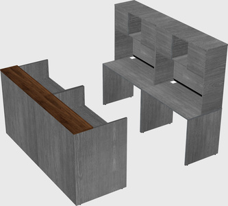 Shared u-shaped reception desks