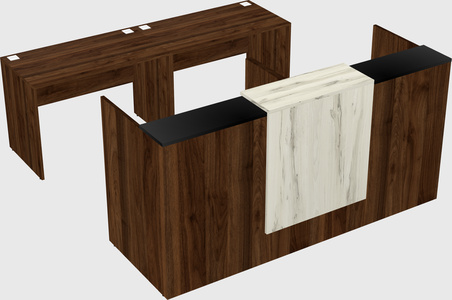 Shared u-shaped reception desks