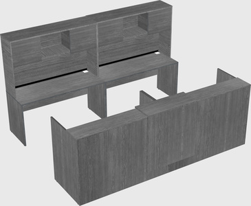 Shared u-shaped reception desks
