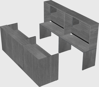 Shared u-shaped reception desks