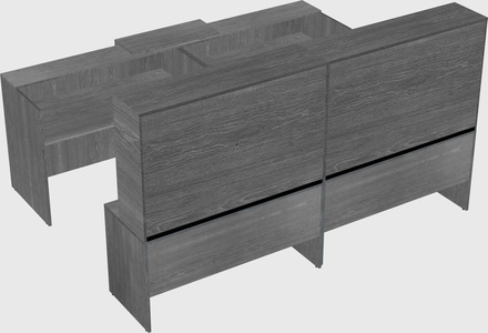 Shared u-shaped reception desks