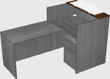 L-shaped modular reception