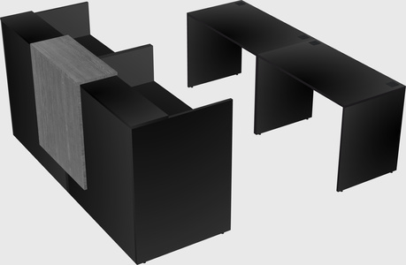 Shared u-shaped reception desks