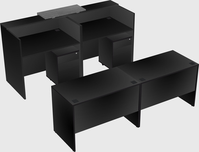 Shared u-shaped reception desks