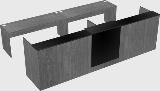 Shared u-shaped reception desks