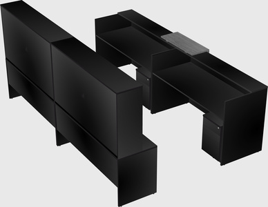 Shared u-shaped reception desks