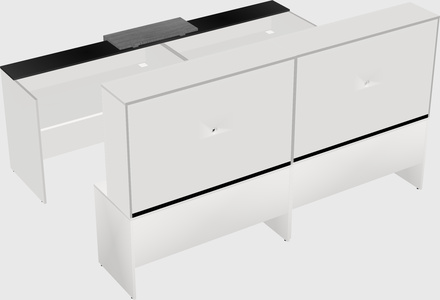Shared u-shaped reception desks