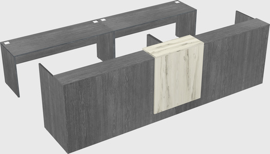 Shared u-shaped reception desks