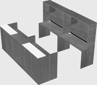 Shared u-shaped reception desks