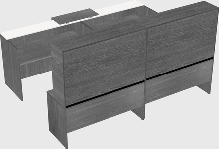 Shared u-shaped reception desks