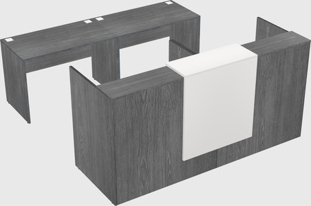 Shared u-shaped reception desks