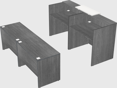 Shared u-shaped reception desks
