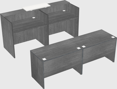 Shared u-shaped reception desks