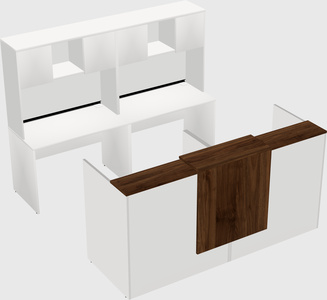 Shared u-shaped reception desks