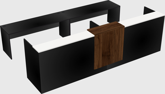 Shared u-shaped reception desks