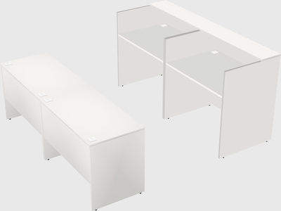 Shared u-shaped reception desks