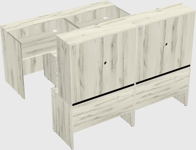 Shared u-shaped reception desks