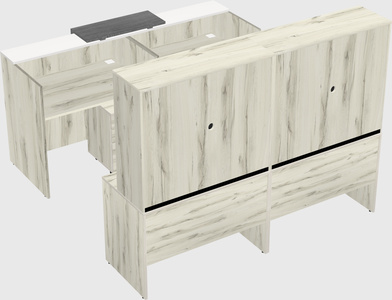 Shared u-shaped reception desks