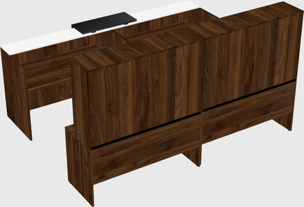 Shared u-shaped reception desks