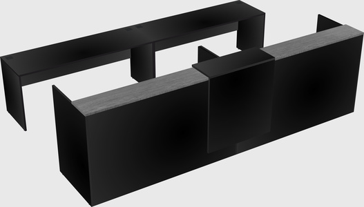 Shared u-shaped reception desks