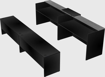 Shared u-shaped reception desks