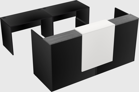 Shared u-shaped reception desks