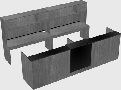 Shared u-shaped reception desks