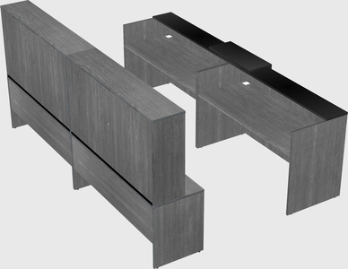 Shared u-shaped reception desks