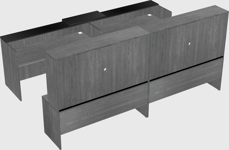 Shared u-shaped reception desks