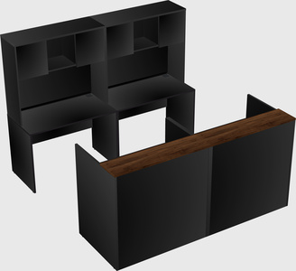 Shared u-shaped reception desks