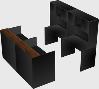 Shared u-shaped reception desks