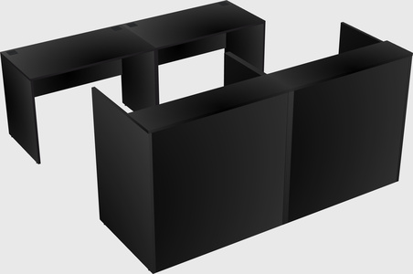 Shared u-shaped reception desks