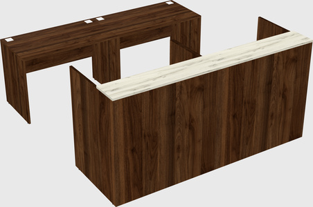Shared u-shaped reception desks
