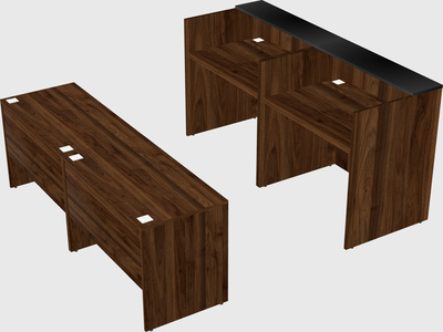 Shared u-shaped reception desks
