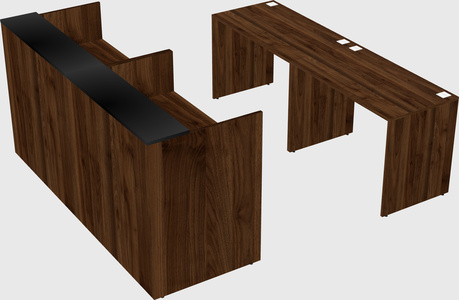 Shared u-shaped reception desks