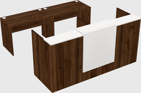 Shared u-shaped reception desks